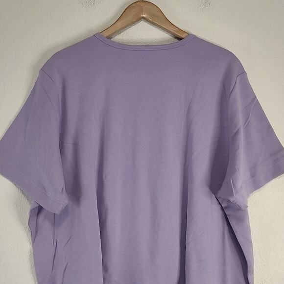 Quacker Factory Lilac Sequin Beaded Dragonfly Short Sleeve T-Shirt Size 2X - Picture 3 of 10